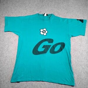 Vintage 1992 Gotcha Surf Graphic T-Shirt Mens XL Teal Green Single Stitch USA